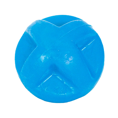 Brinquedo Furacão Pet Bola de Borracha Maciça Superball Azul para Cães G