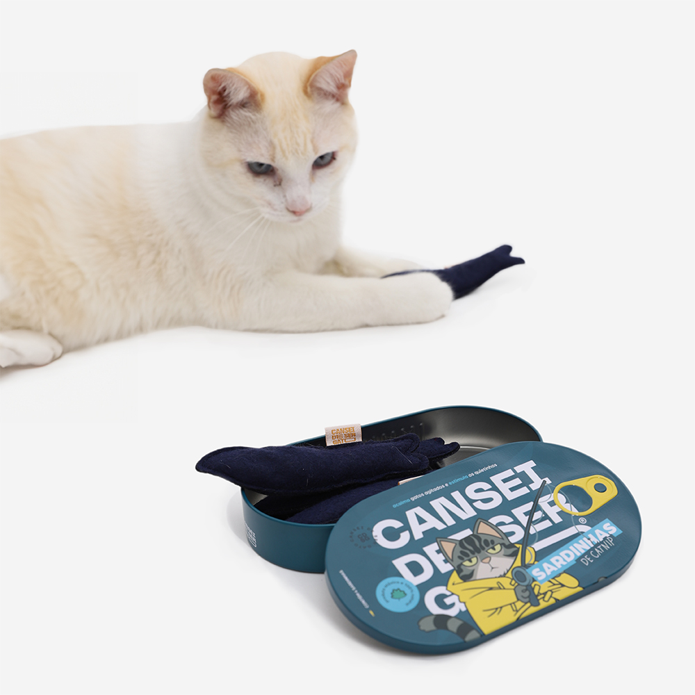 Brinquedo Cansei de Ser Gato Sardinhas de Catnip em Lata | Imagem 1