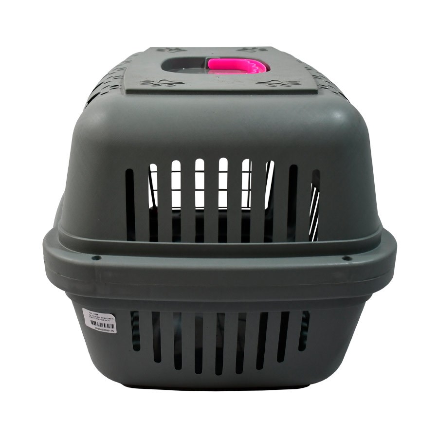 Caixa de Transporte DuraPets Pink com Porta de Aço para Cães e Gatos