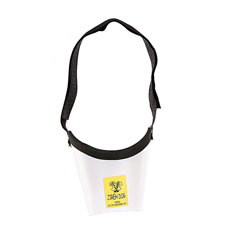 Focinheira Dog Jireh para Cães Branco e Preto