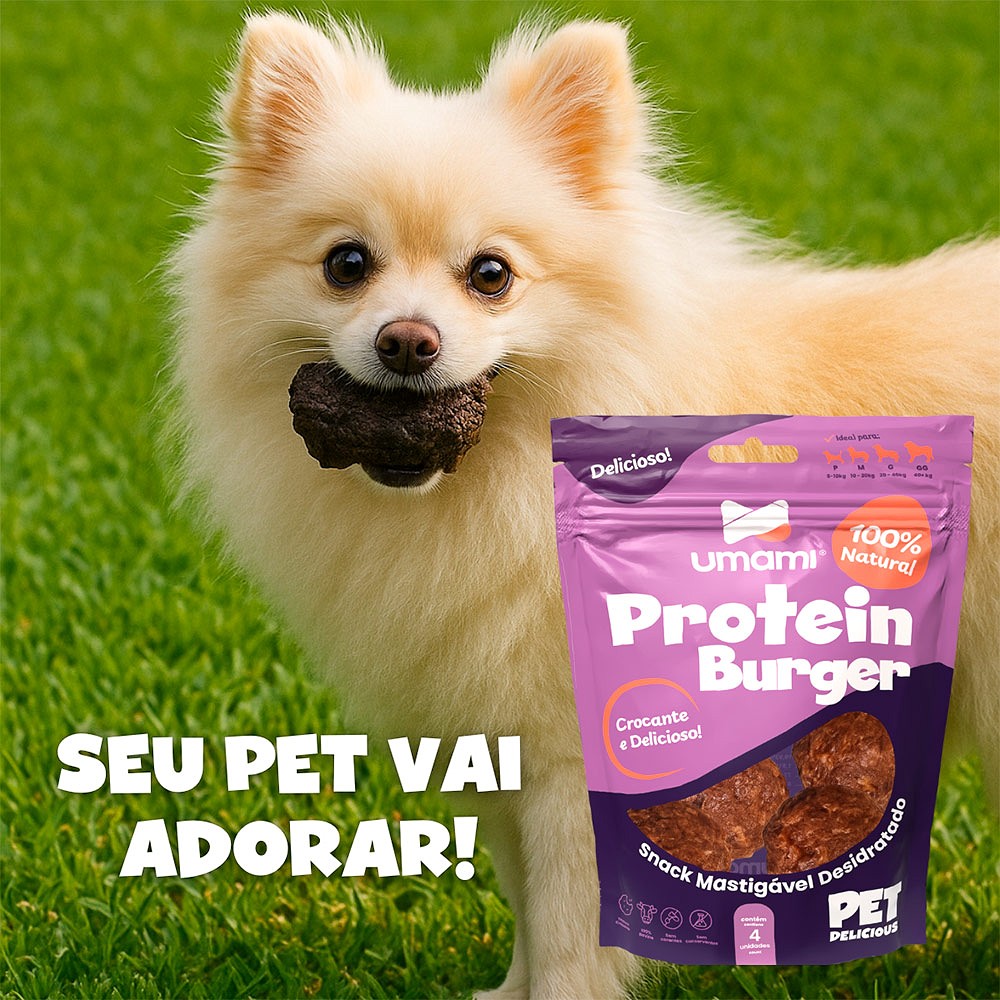 Petisco Umami Protein Burger para Cães