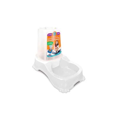 Alimentador Automático Duplo Pet Injet para Cães Branco U