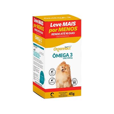 Suplemento Organnact Ômega 3 Dog para Cães 500g