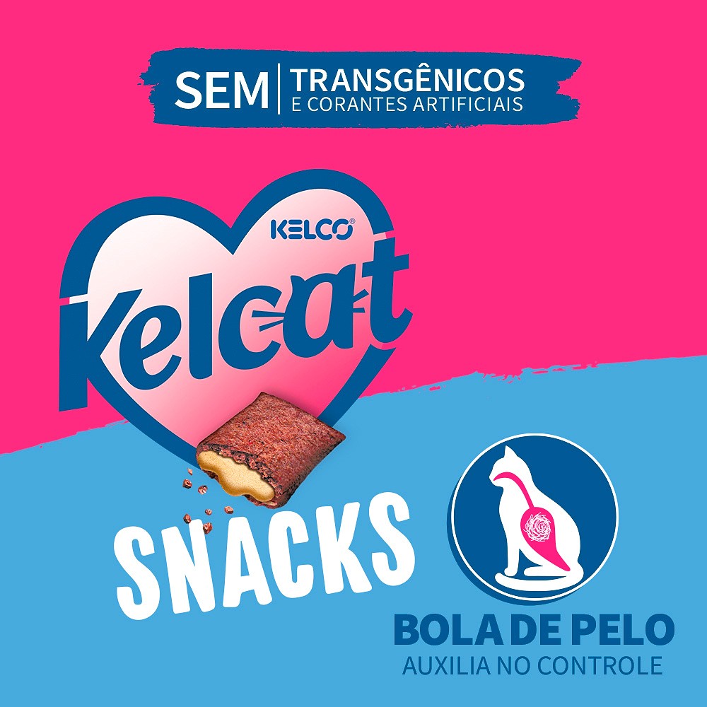 Snack Kelcat para Gatos Adultos e Filhotes Sabor Atum