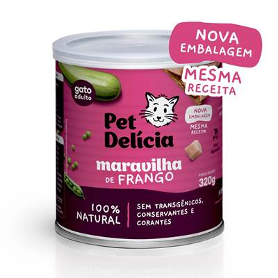 Ração Pet Delícia Maravilha de Frango Natural para Gatos 320g