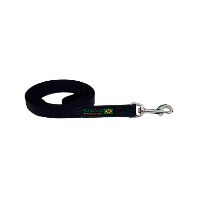 Guia k9 Spirit PLST/LX para Cães Preta mosquetão P