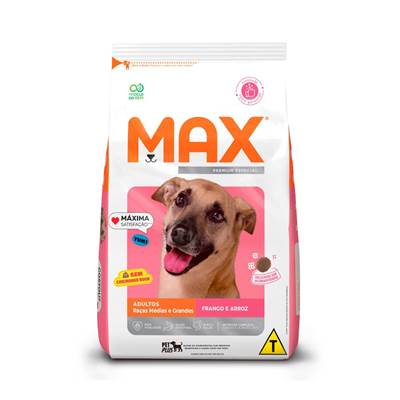 Ração Max para Cães Adultos de Porte Médio e Grande sabor Frango e Arroz 3kg