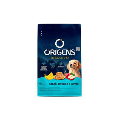 Biscoito Origens para Cães Filhotes Sabor Banana, Maçã e Aveia 300g
