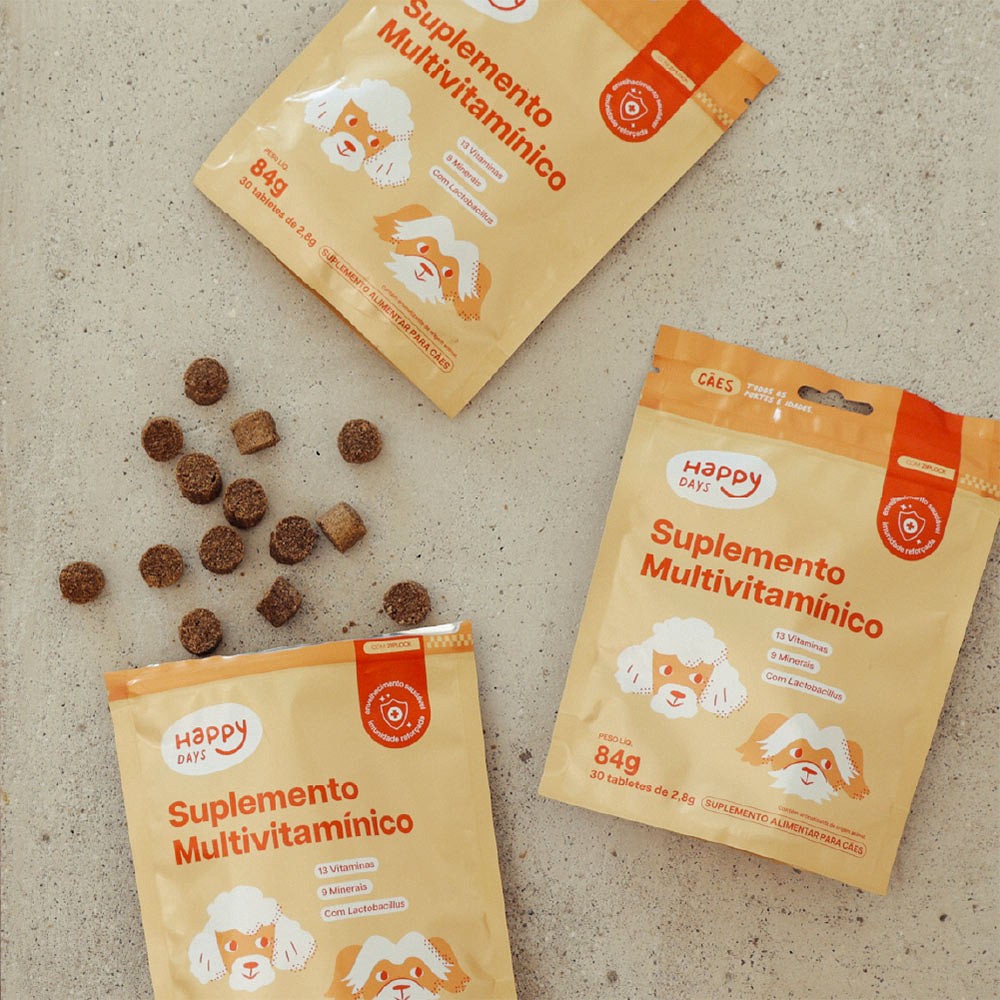 Suplemento Happy Days Multivitamínico para Cães
