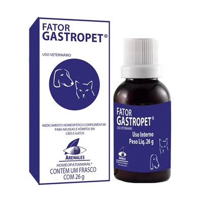 Medicamento Homeopático Arenales Fator Gastropet para Cães e Gatos 26g