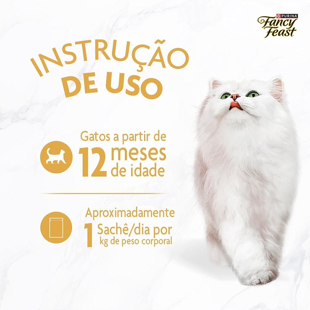 Ração Fancy Feast Sachê para Gatos Adultos sabor Casserole Atum & Salmão 