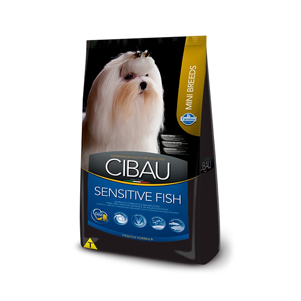 Ração Cibau Sensitive Fish para Cães Adultos de Porte Mini Sabor Peixe