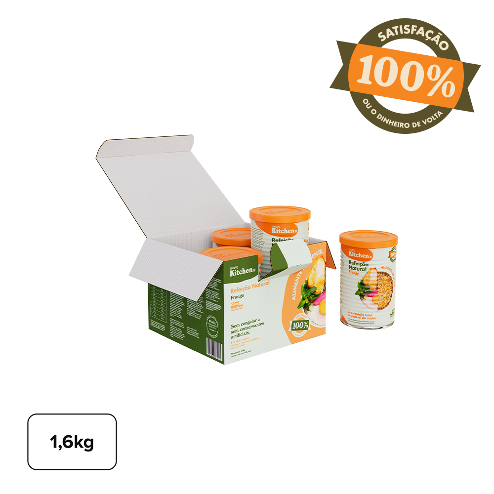 Lata Zee.Dog Kitchen para Cães Adultos sabor Frango - Refeição Natural