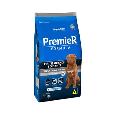 Ração Premier Fórmula Sênior para Cães Adultos de Raças Grandes e Gigantes sabor Cordeiro 15kg