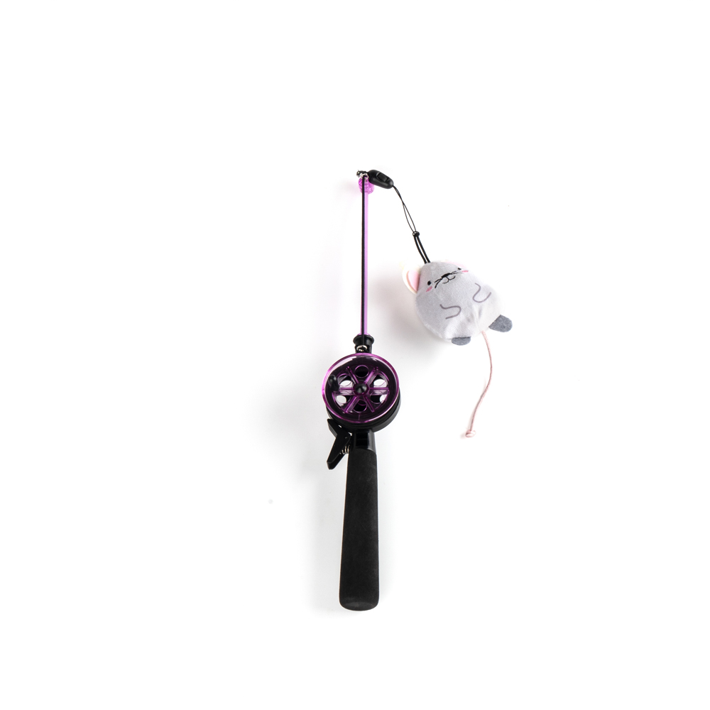 Brinquedo Fuzz para Gatos Vara de Pesca