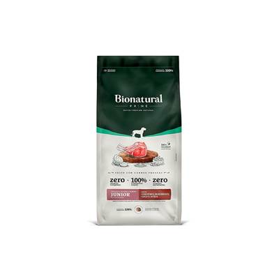 Ração Bionatural Prime para Cães Filhotes de Raças Grandes e Gigantes Sabor Cordeiro, Blueberry, Coco e Aveia 15kg