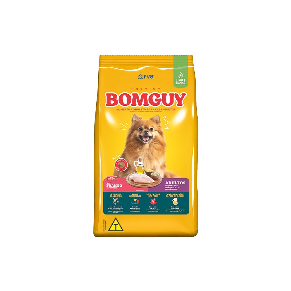 Ração Bomguy para Cães Adultos de Pequeno Porte sabor Frango