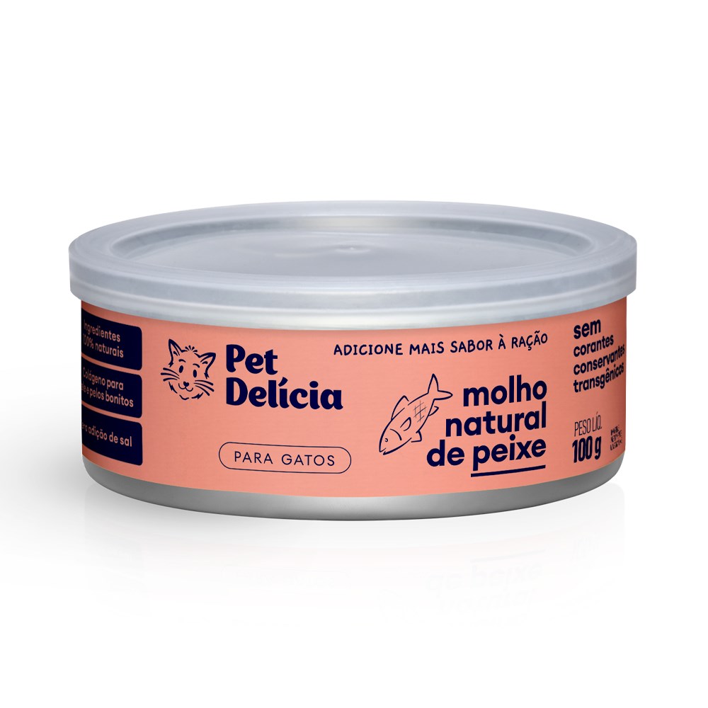 Molho Natural Pet Delícia Peixe para Gatos