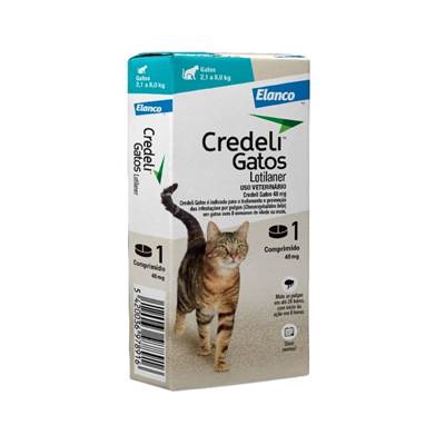 Antipulgas Credeli Elanco 48 mg para Gatos de 2,1kg a 8,0kg 1 comprimido
