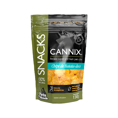 Petisco Natural Cannix Chips de Batata Doce 130g