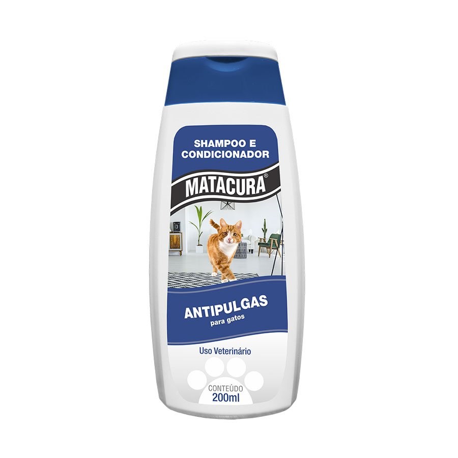 Shampoo e Condicionador Antipulgas Matacura para Gatos 