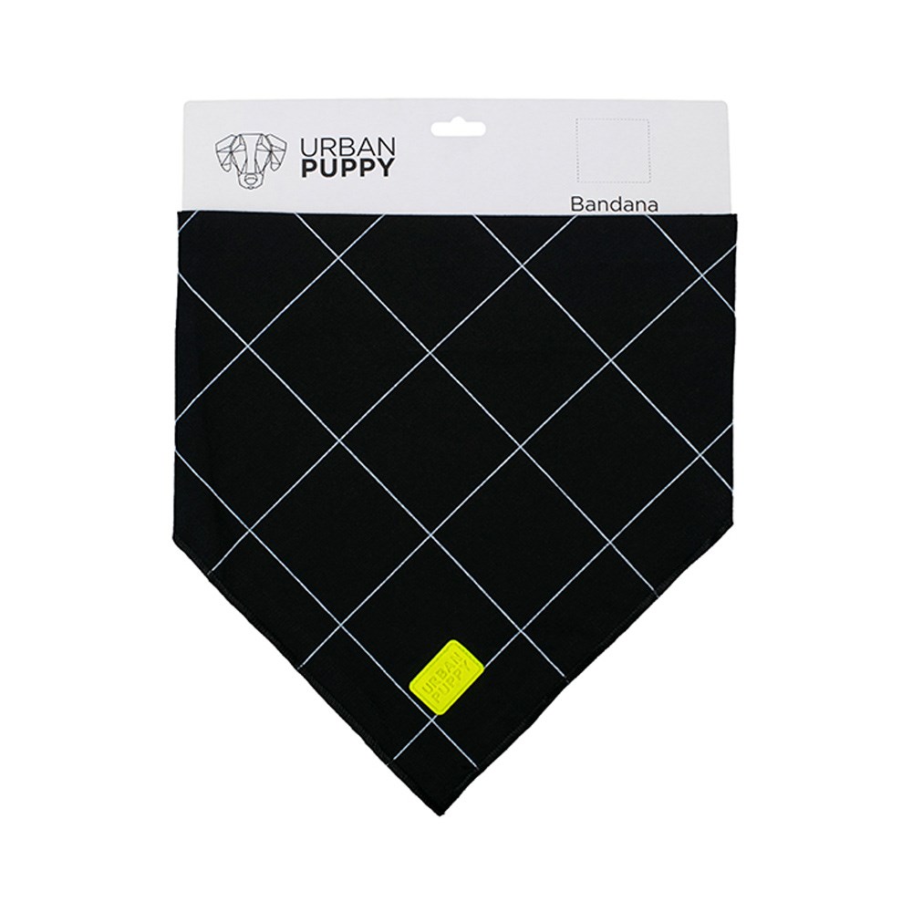 Bandana Urban Puppy Grid Preto para Cães