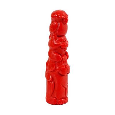 Brinquedo Mordedor Pet Games Totem Nylon Vermelho para Cães G