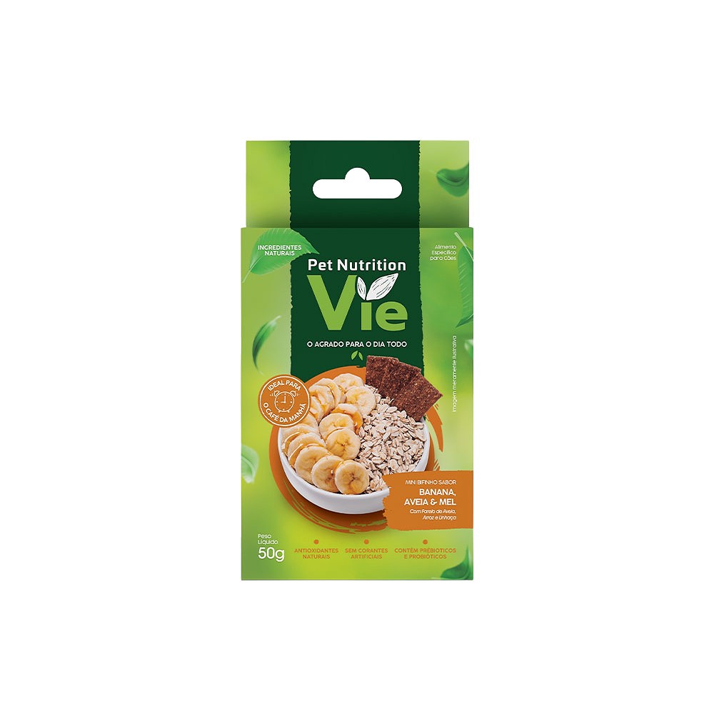 Snack Pet Nutrition Vie Banana, Mel e Aveia para Cães