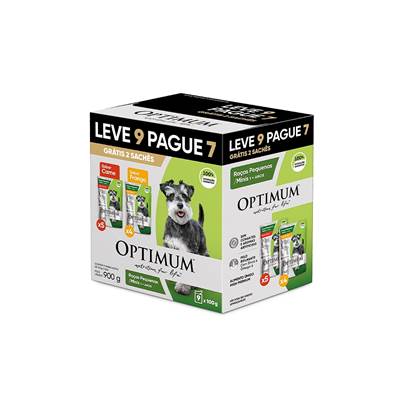 Ração Úmida Optimum para Cães Adultos de Raças Pequenas e Minis sabor Frango e Carne 100g