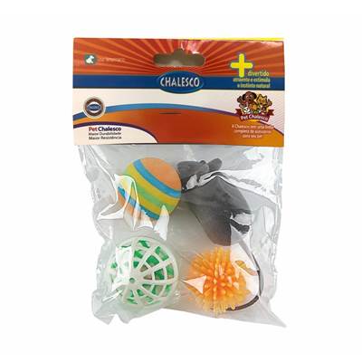 Brinquedo Chalesco Cat Diversos para Cães e Gatos - Cores Sortidas U