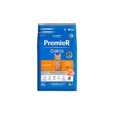 Ração Premier Ambientes Internos para Gatos Adultos sabor Frango 1,5kg