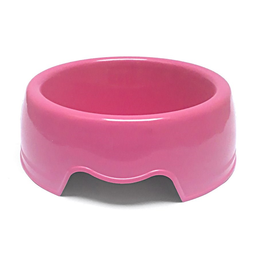 Comedouro de Plástico para Cães São Benedito Pet Rosa