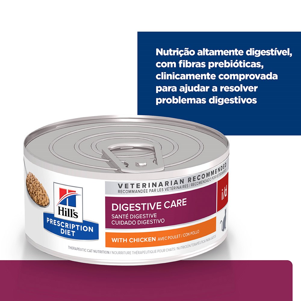 Ração Hill's Prescription Diet I/D para Gatos Adultos sabor Frango - Cuidado Digestivo 