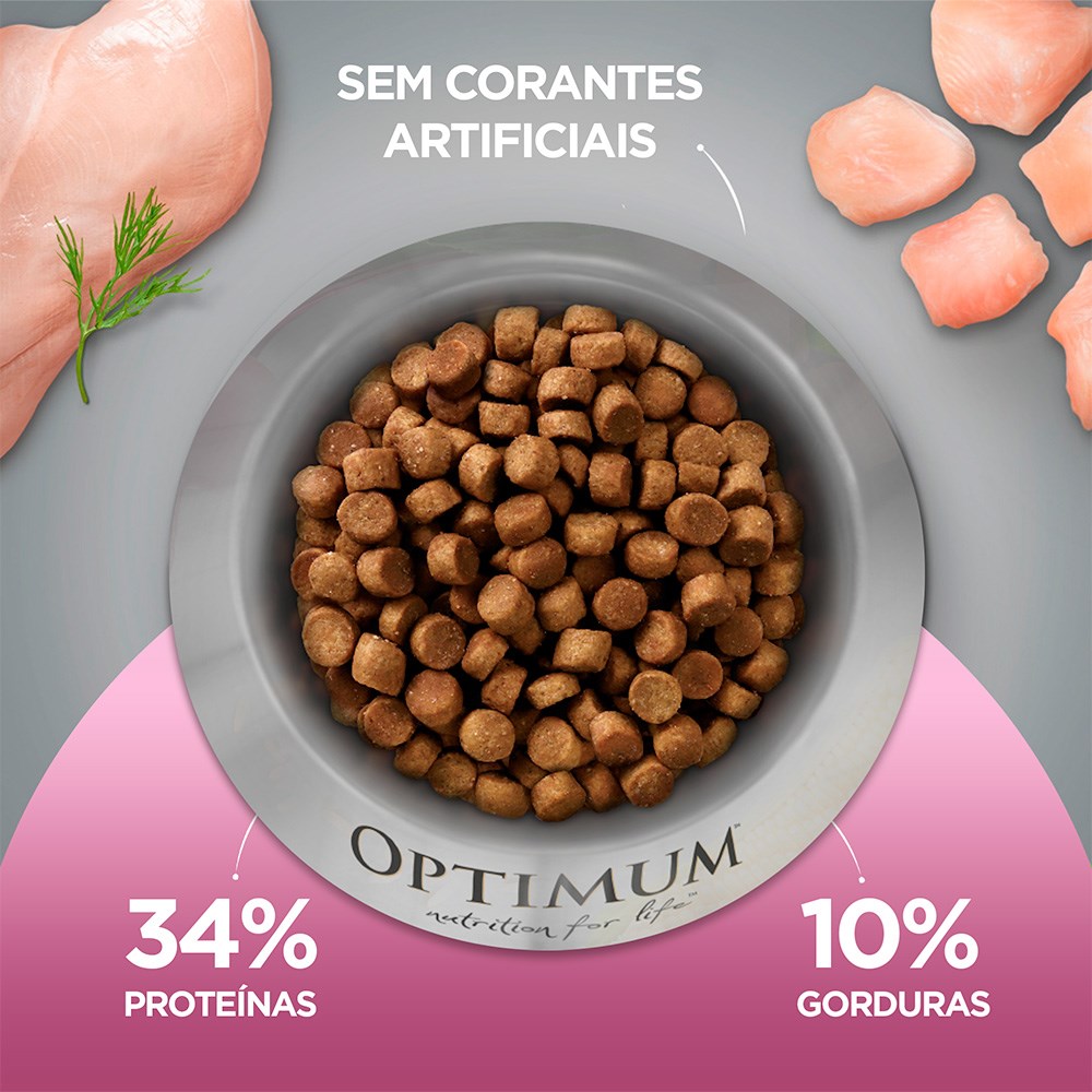 Ração Optimum para Gatos Filhotes De 2 à 12 Meses sabor Frango
