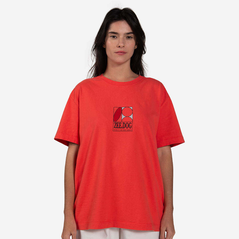 T-Shirt Wide ASICS x Zee.Dog Human Vermelho | Imagem 0