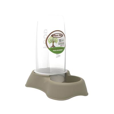 Comedouro ou Bebedouro Plast Pet Flex Gourmet Eco Gold para Cães e Gatos 650ml