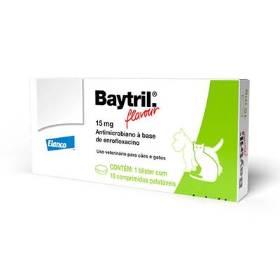 Baytril Flavour 15mg - 10 Comprimidos 15mg