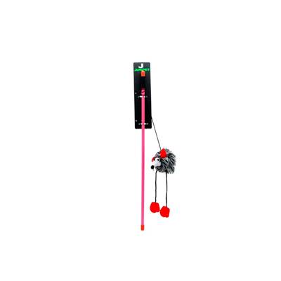 Brinquedo Jumpet Varinha Rosa com Ratinho para Gatos U