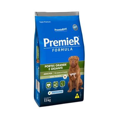 Ração Premier Fórmula para Cães Adultos de Raças Grandes e Gigantes sabor Cordeiro 15kg
