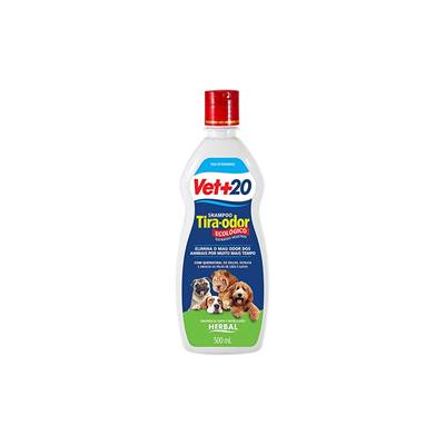Shampoo Vet+20 Tira Odor para Cães e Gatos 500ml