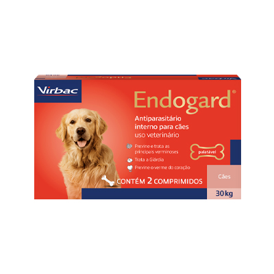 Vermífugo Endogard para Cães até 30kg 6 comprimidos