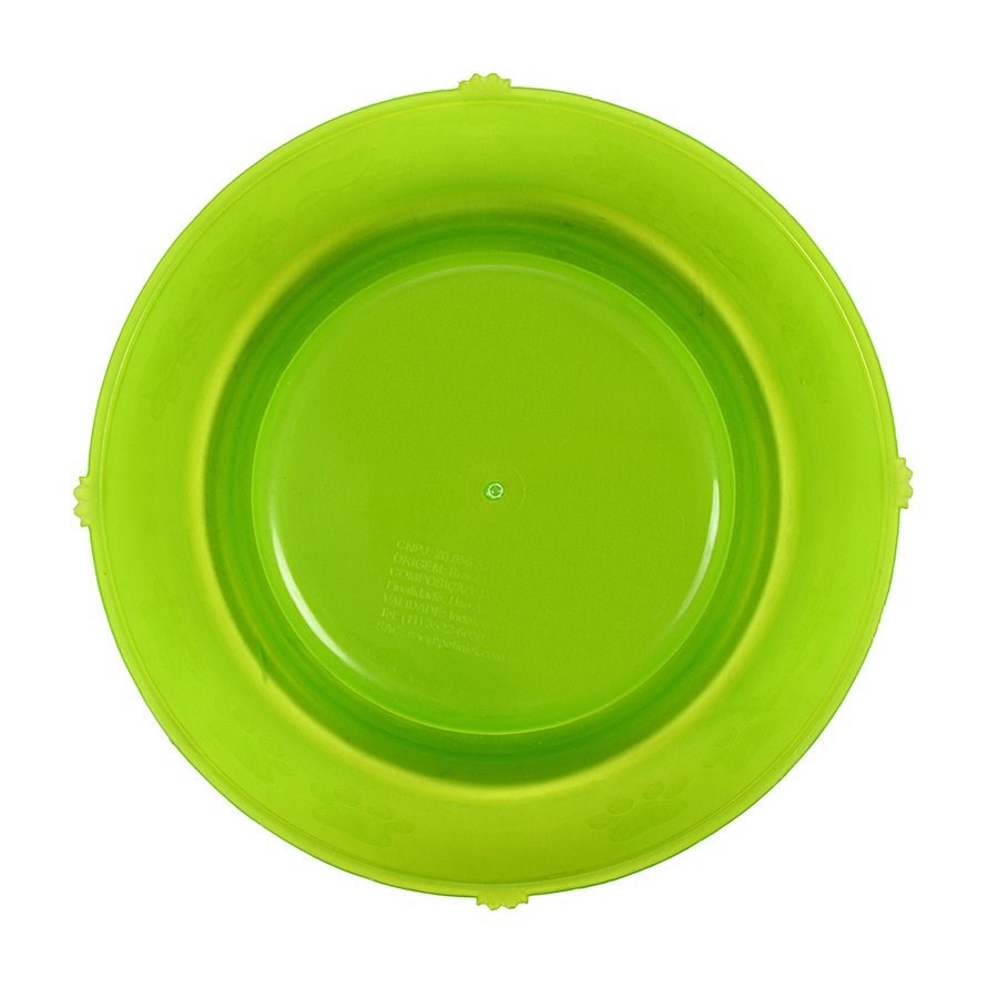 Comedouro Translúcido Prime Pet Injet Verde para Cães 