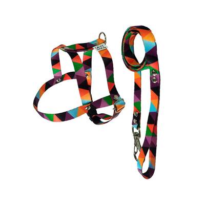 Peitoral com Guia Griff Dog Poliéster para Cães - Cores Sortidas Tam 4