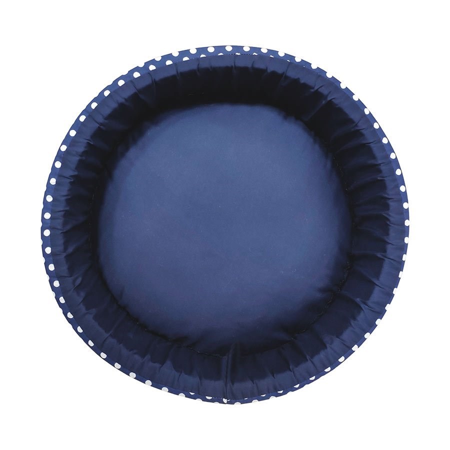 Cama Fábrica Pet Redonda Unic Azul para Cães e Gatos