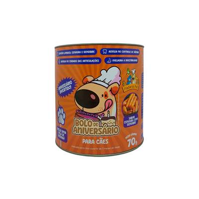 Bolo de Aniversário Padaria Pet para Cães sabor Cenoura 70g