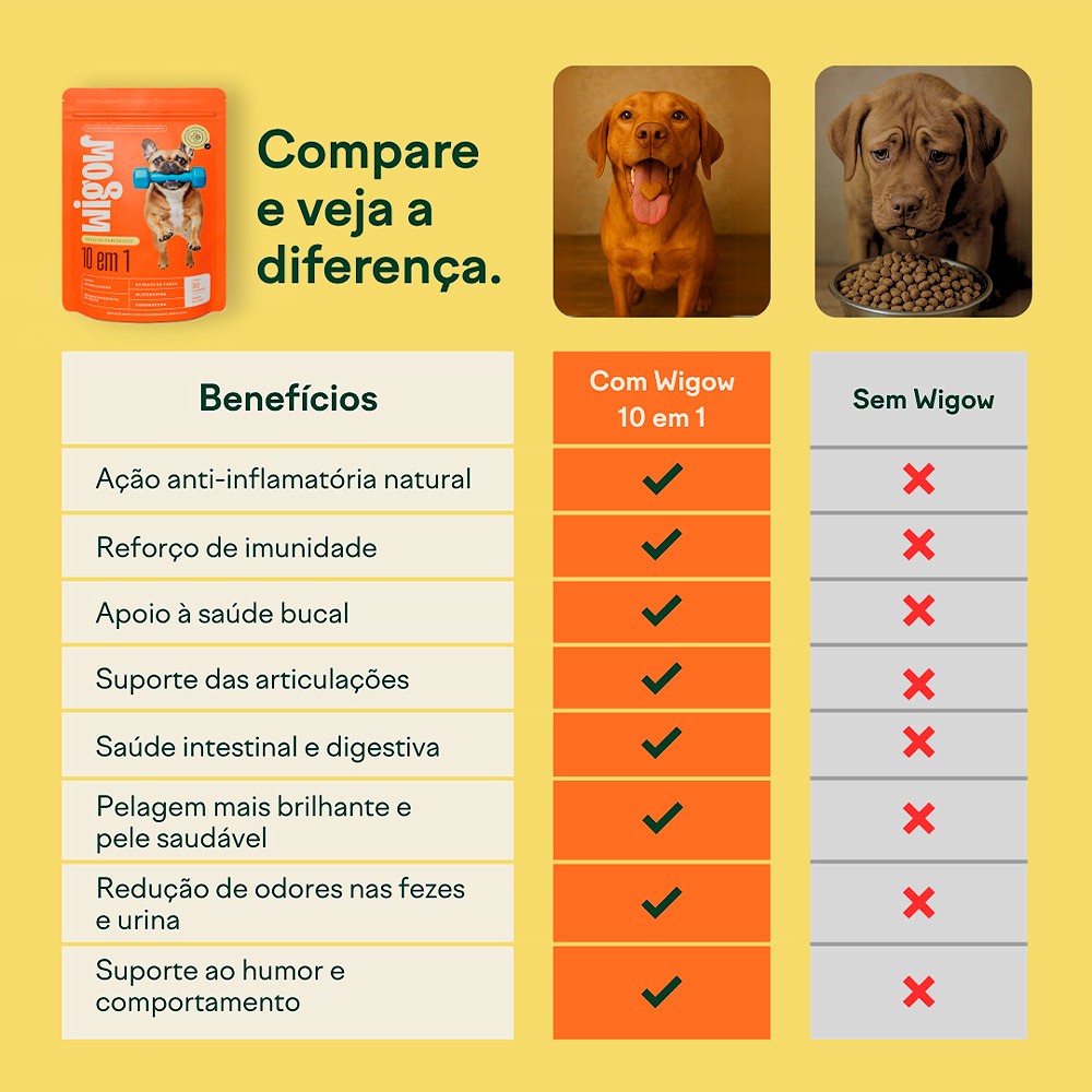 Suplemento Wigow Multivitamínico 10 em 1 para Cães