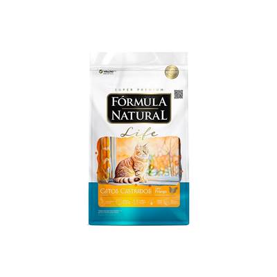 Ração Fórmula Natural Life para Gatos Adultos Castrados Sabor Frango 10,1kg