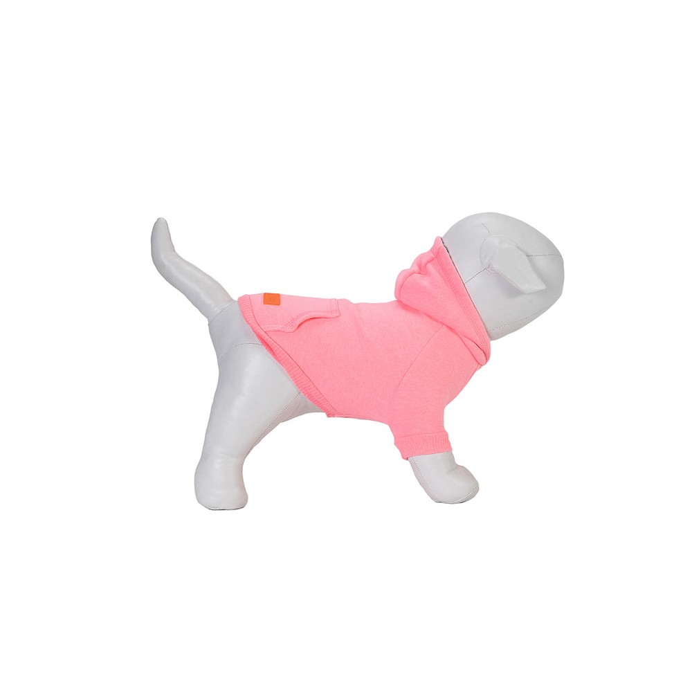 Casaco de Moletom Urban Puppy com Capuz Pink Fluor para Cães e Gatos