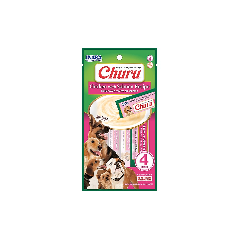 Petisco Cremoso Churu para Cães sabor Frango e Salmão