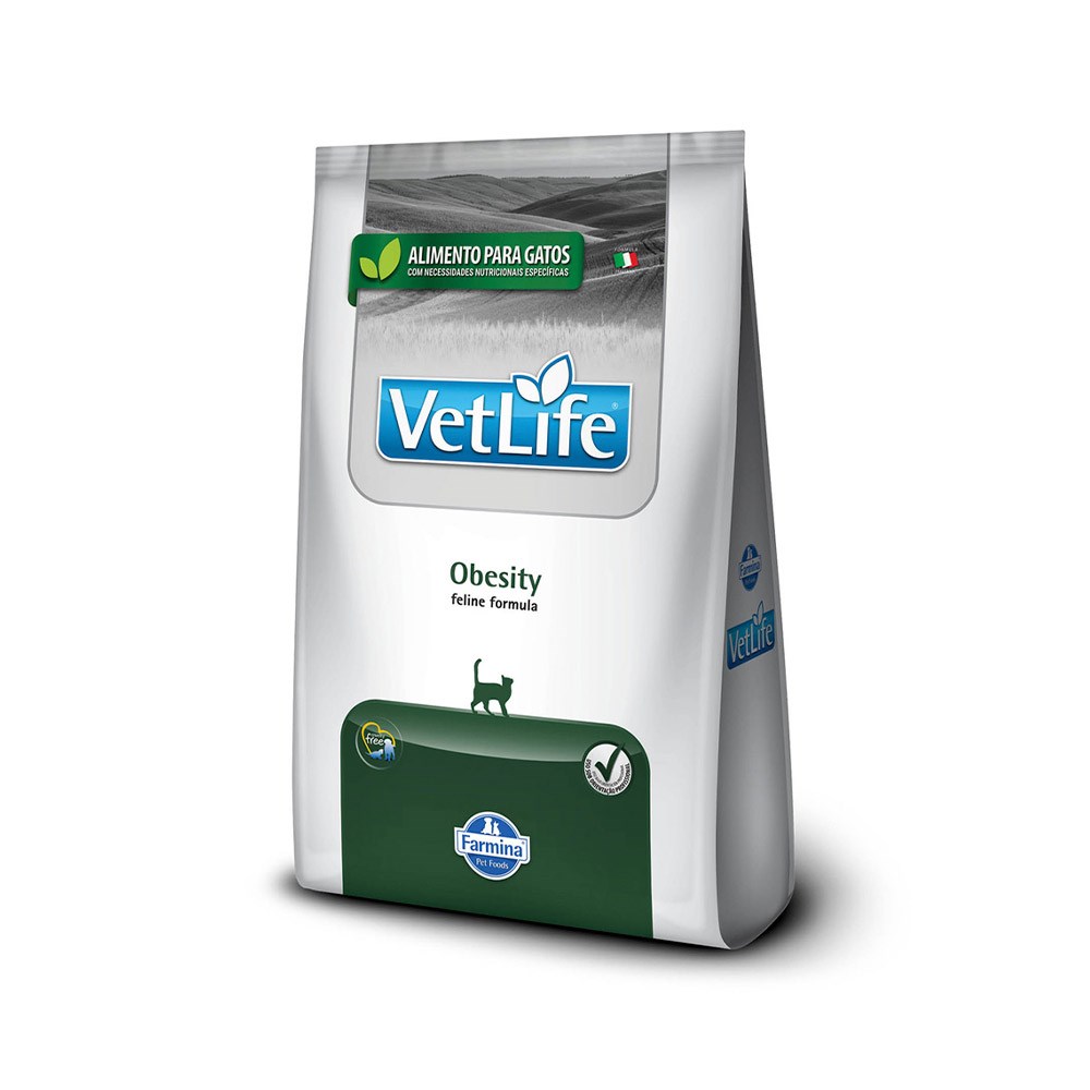 Ração Vet Life Natural Obesity para Gatos Adultos